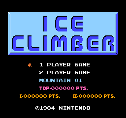 Ice Climber Title Screen